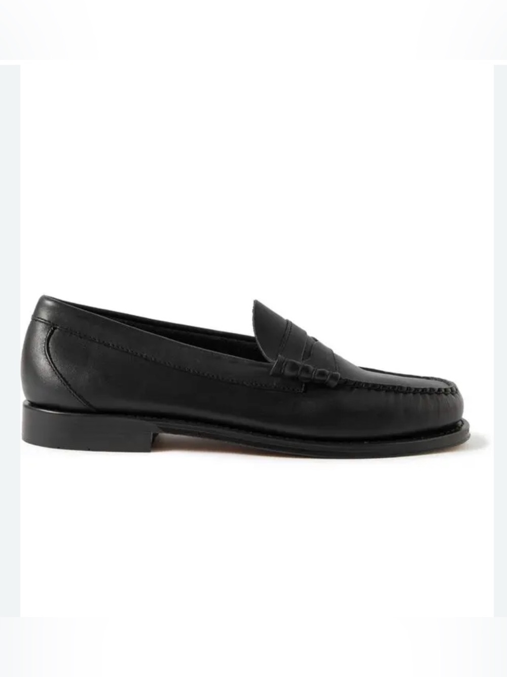 G.H. Bass & Co. Black Leather Penny Loafers - Women's Slip-On Flats - Picture 3 of 10